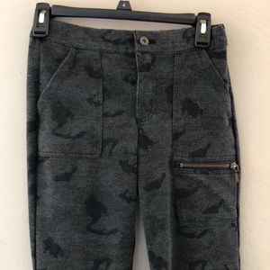 Camouflage leggings.